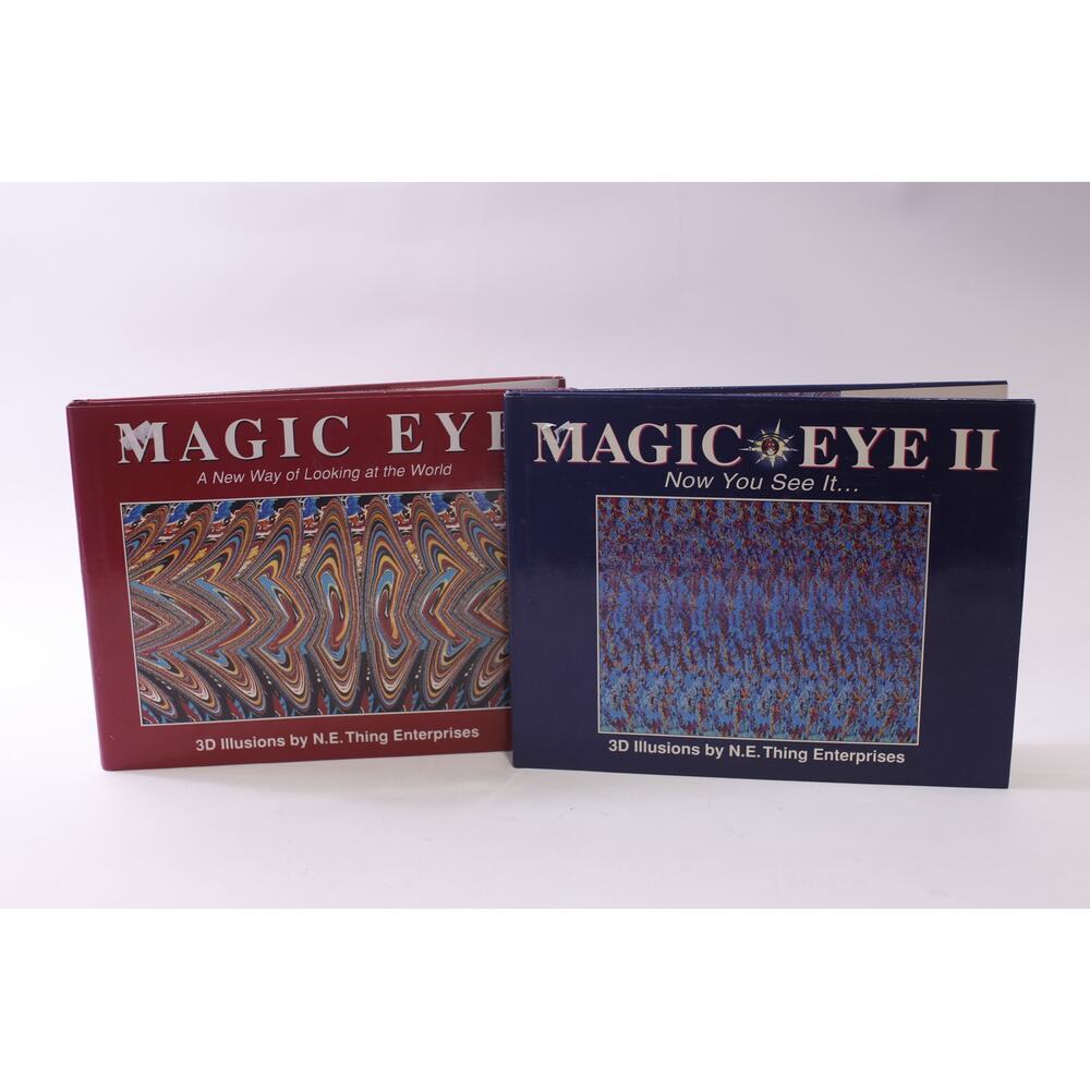 Magic Eye, Art Book, Lot, 3D Illusions, Hardcover, Vintage, ~ 260120-WH 910